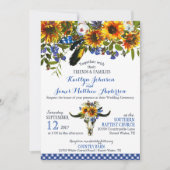 Boho Longhorn Einladung (Vorderseite)