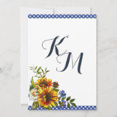 Boho Longhorn-Kuh-Schädel-BlumenBrautparty Einladung (Rückseite)