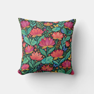 Boho-Lotus-Blumen-Kissen Kissen