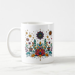 Boho Lotus Mind Meditation Kunst Kaffeetasse