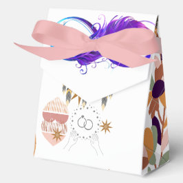 Boho Lotus & Moon Gastgeschenk Hochzeit Box mit Ri Geschenkschachtel