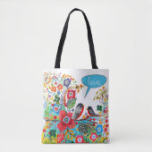 Boho Love Birds Tasche (Vorderseite)