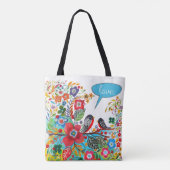Boho Love Birds Tasche (Rückseite)