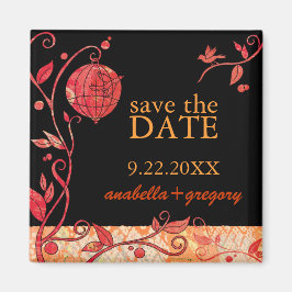 Boho Love Birds Wedding Save the Date Magnet