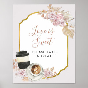 Boho Love brodelt Brautparty Liebenszucker P Poster