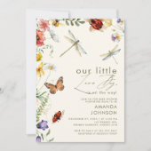 Boho Love Bug Insects Dragonfly baby shower  Einladung (Vorderseite)