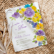 Boho love in bloom lavender floral bridal shower