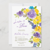 Boho love in bloom lavender floral bridal shower einladung (Vorderseite)