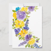 Boho love in bloom lavender floral bridal shower einladung (Rückseite)