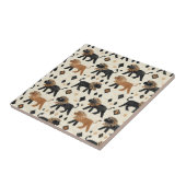 Boho-Löwen-Tribal-Safari-Muster Fliese (Seite)