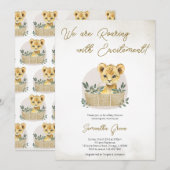 Boho-Löwenbaby-Party Einladung (Vorne/Hinten)