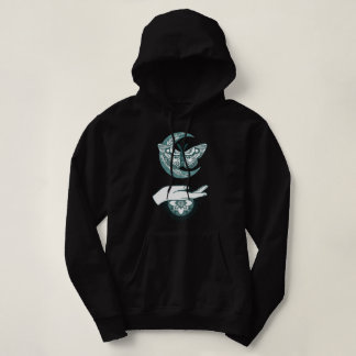 Boho Luna-Motte Celestial Hand Mystisch Mond Geist Hoodie
