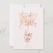 Boho Lunch Bubbly Brautparty Tischnummer Card (Rückseite)