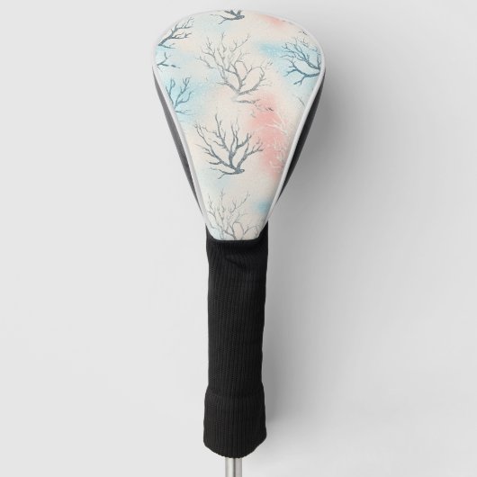Boho Luxe Wasserfarbe Küstenkorallenmuster (1) Golf Headcover (Vorderseite)