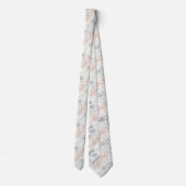Boho Luxe Wasserfarbe Küstenkorallenmuster (2) Krawatte (Rückseite)