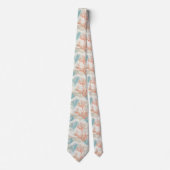 Boho Luxe Wasserfarbe Küstenkorallenmuster (6) Krawatte (Vorderseite)