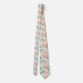 Boho Luxe Wasserfarbe Küstenkorallenmuster (6) Krawatte (Rückseite)
