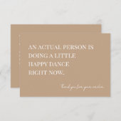 Boho macht ein wenig glücklichen Tanz kleine Unter Dankeskarte (Vorne/Hinten)