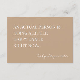 Boho macht ein wenig glücklichen Tanz kleine Unter Dankeskarte
