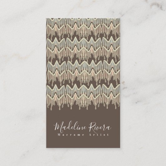 Boho Macrame Artist Handmade Art Designer Visitenkarte (Vorderseite)