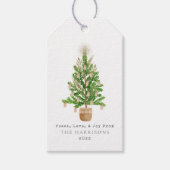 Boho Macrame Christmas Tree Geschenkanhänger (Vorderseite)