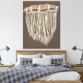 Boho Macrame Hanging Painting Art Leinwanddruck (Insitu (Schlafzimmer))