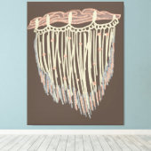 Boho Macrame Hanging Painting Art Leinwanddruck (Insitu (Holzboden))
