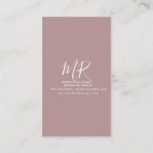 Boho Macrame Künstler Handmade Art Designer Blush Visitenkarte (Rückseite)