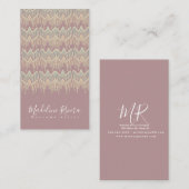 Boho Macrame Künstler Handmade Art Designer Blush Visitenkarte (Vorne/Hinten)