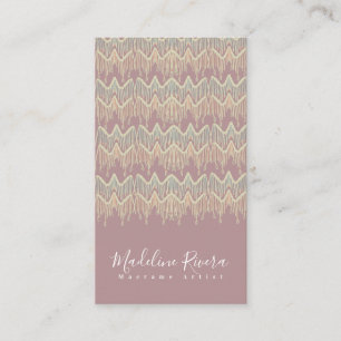 Boho-Macrame-Künstlerin Handgemachte Kunst Designe Visitenkarte