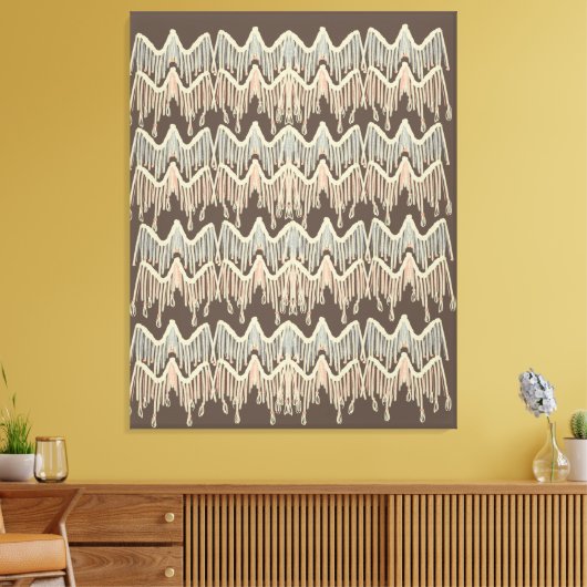 Boho Macrame Painting Doodle Art Leinwanddruck (Insitu (Wohnzimmer))