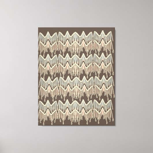 Boho Macrame Painting Doodle Art Leinwanddruck (Vorderseite)