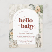 Boho Macrame Tiger Greenery | Babydusche Begleitkarte (Vorderseite)