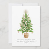 Boho-Macrame-Weihnachtsbaum Feiertagskarte (Vorderseite)
