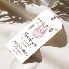Boho Mädchen Kleidung Baby Dusche danke Tags Geschenkanhänger
