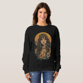 Boho-Mädchen-Sweatshirt | Vintage-Ästhetik Sweatshirt (Vorne ganz)