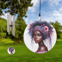 Boho-Mädchen Windspiel – KI-Kunst Federn, Boheme
