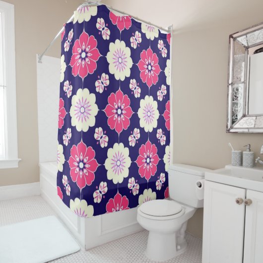 Boho Magenta Duschvorhang (Beispiel)