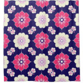 Boho Magenta Duschvorhang (Vorderseite)