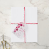 Boho Magenta Hot Pink Floral Brautparty Gefallen Geschenkanhänger (Mit Garn)