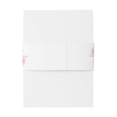 Boho Magenta Hot Pink Floral Wedding Einladungsbanderole (Rückseitenbeispiel)