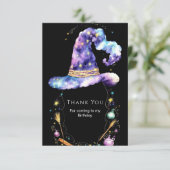 Boho Magic Editable Wizard Geburtstag Dankeskarte (Stehend Vorderseite)