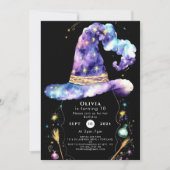 Boho Magic Editable Wizard Geburtstag Einladung (Vorderseite)