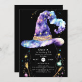 Boho Magic Editable Wizard Geburtstag Einladung (Vorne/Hinten)