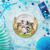 Boho Magical Cow Birthday Pappteller (Party)