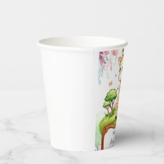 Boho Magical Giraffe Baby Shower Pappbecher (Rechts)