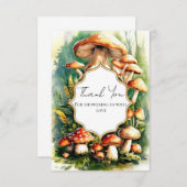 Boho Magical Mushroom Baby Dusche Dankeskarte (Vorne/Hinten)