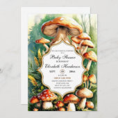 Boho Magical Mushroom Baby Dusche Einladung (Vorne/Hinten)
