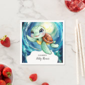 Boho Magical Ocean Turtle Baby Dusche Serviette (Beispiel)