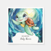 Boho Magical Ocean Turtle Baby Dusche Serviette (Vorderseite)